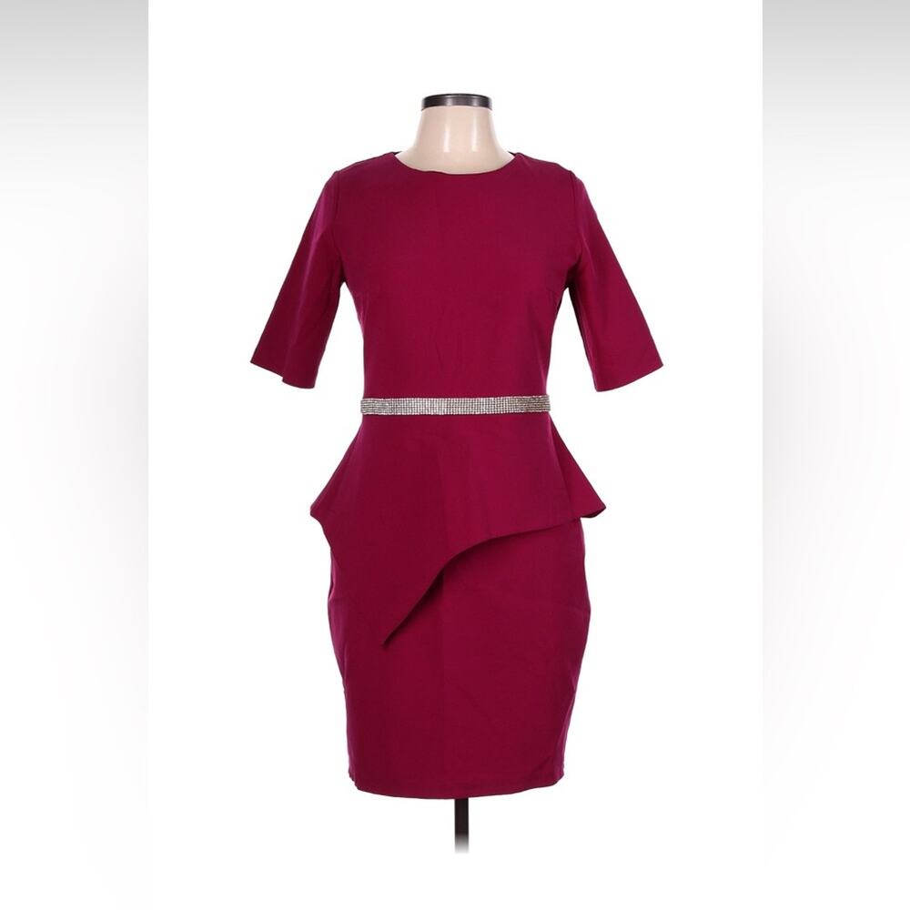 Vittoria magenta peplum sheath dress, size 42‎ or small